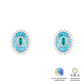Brinco Oval Turquesa Fusion Glam