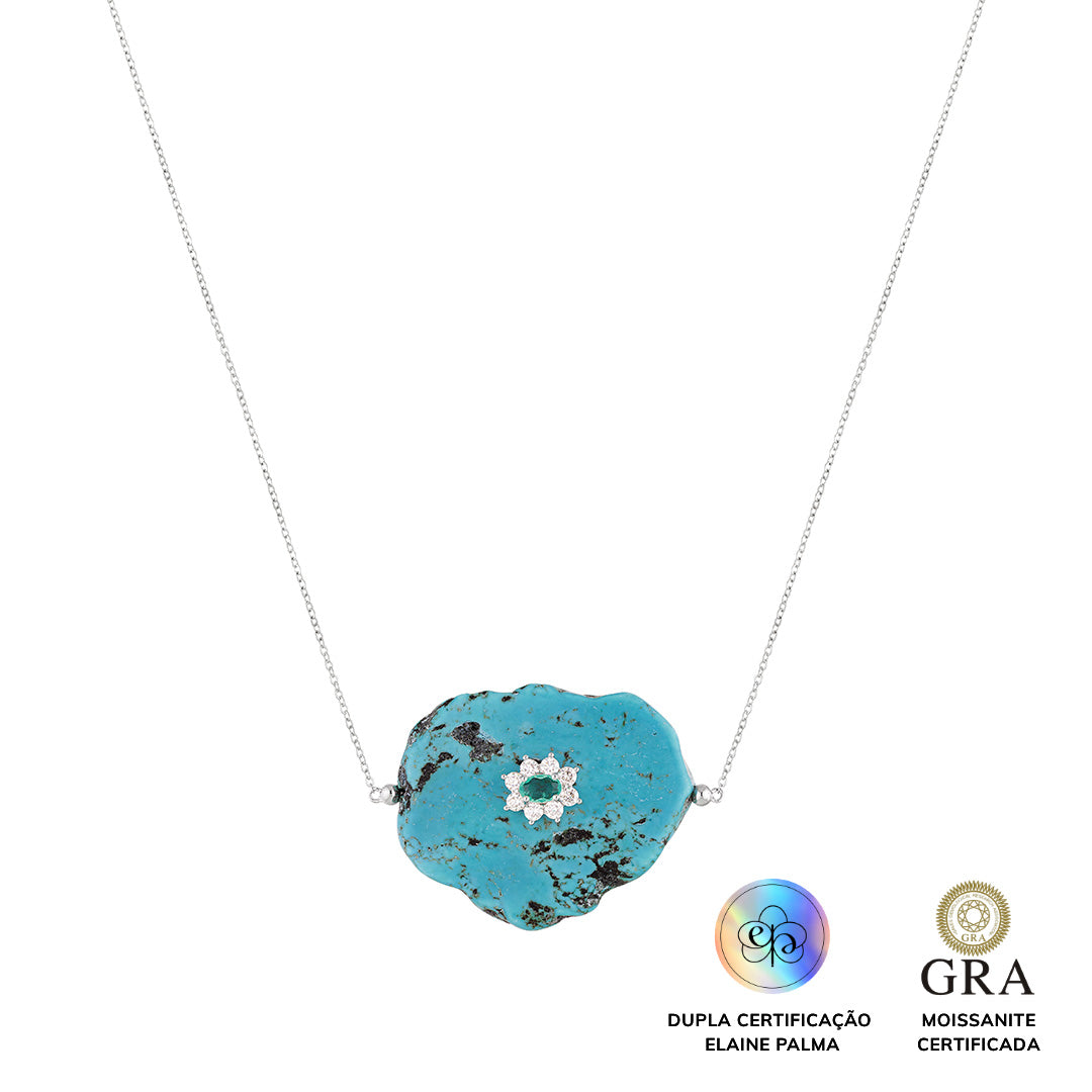 Colar Turquesa Fusion Glam