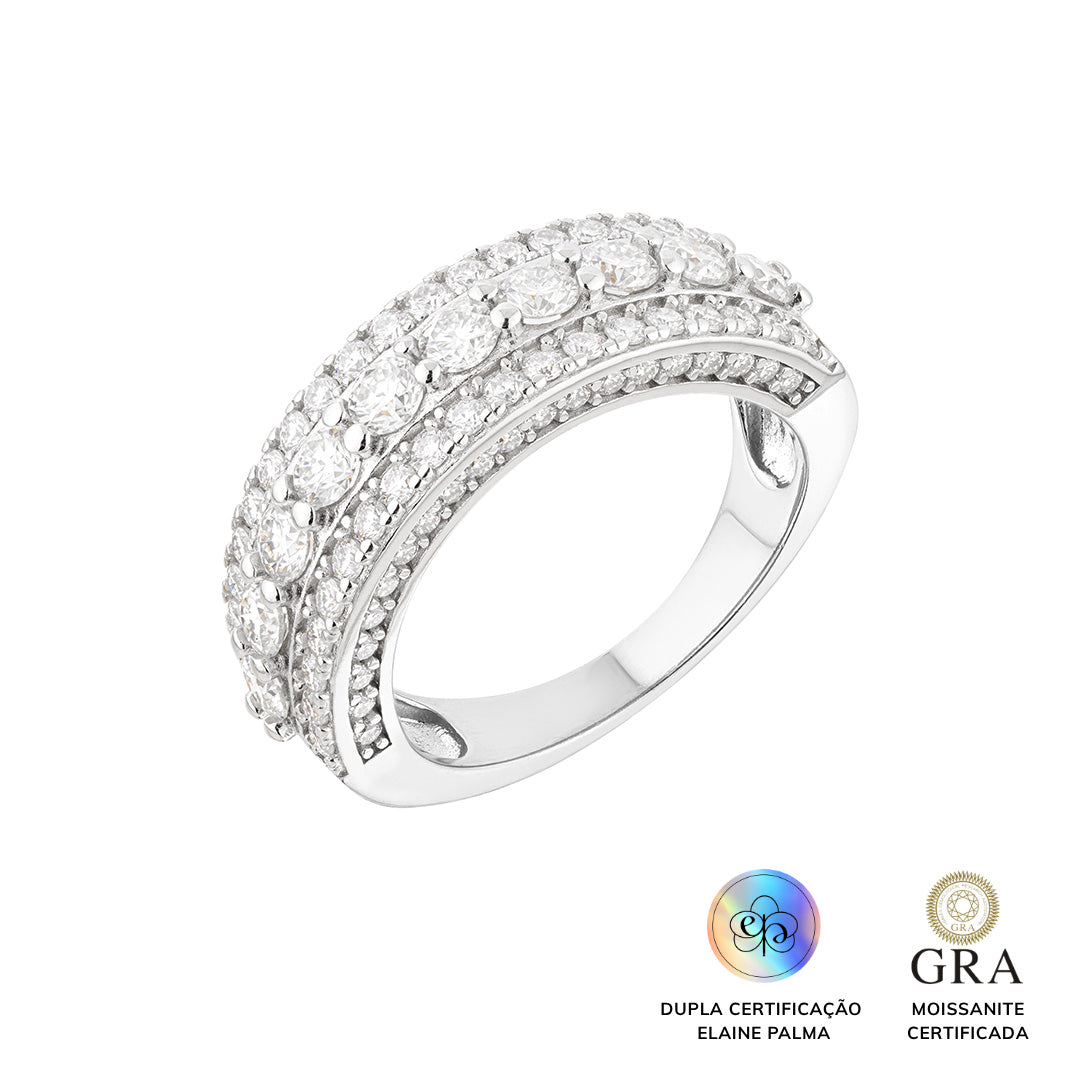 Anel Ring Glam Moissanite