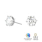 Brinco Solitário Glam Moissanite 6 garras 2ct