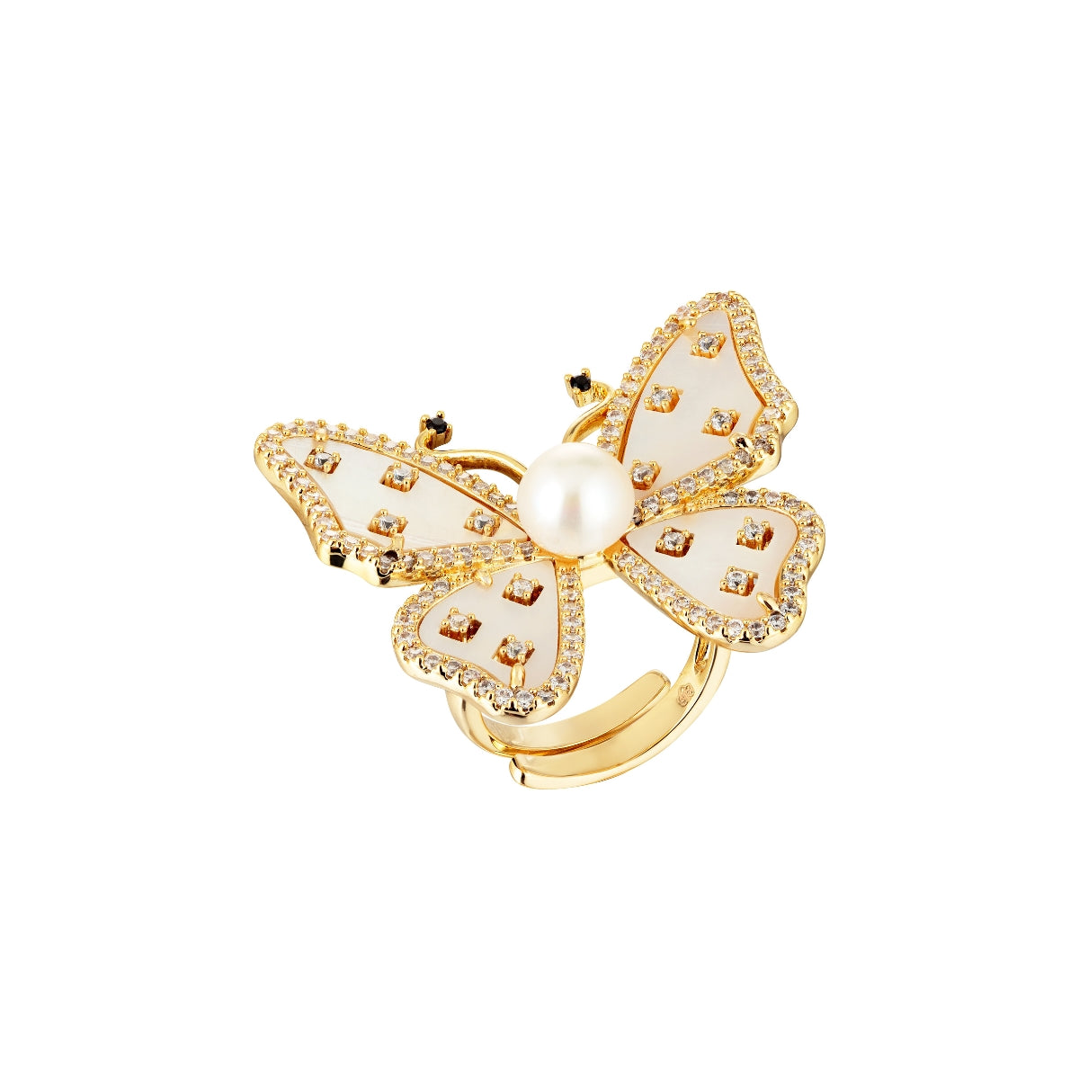 Anel Borboleta Madreperola