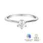 Anel Solitário Glam Moissanite 6 garras 0.5 ct