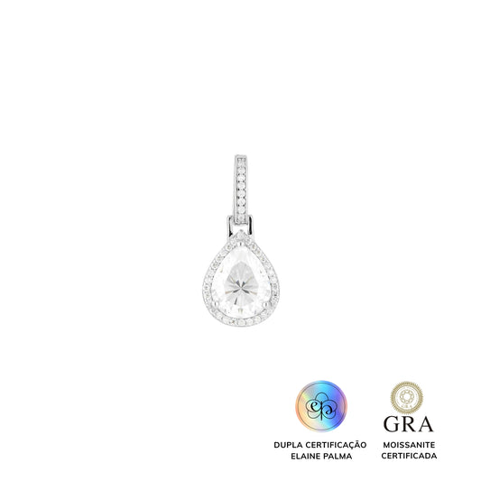 Pingente Gota Glam Moissanite