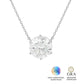 Colar Ponto de Luz Glam Moissanite 6 garras 5.0 ct