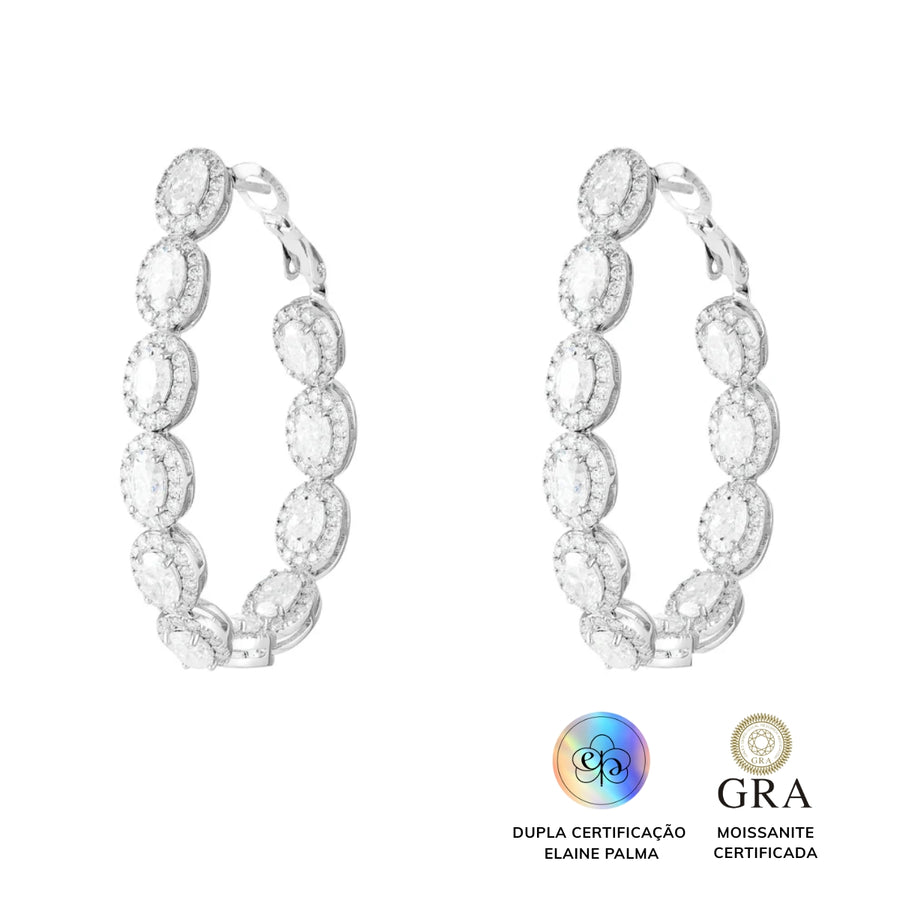 Argola Majestic Glam Moissanite