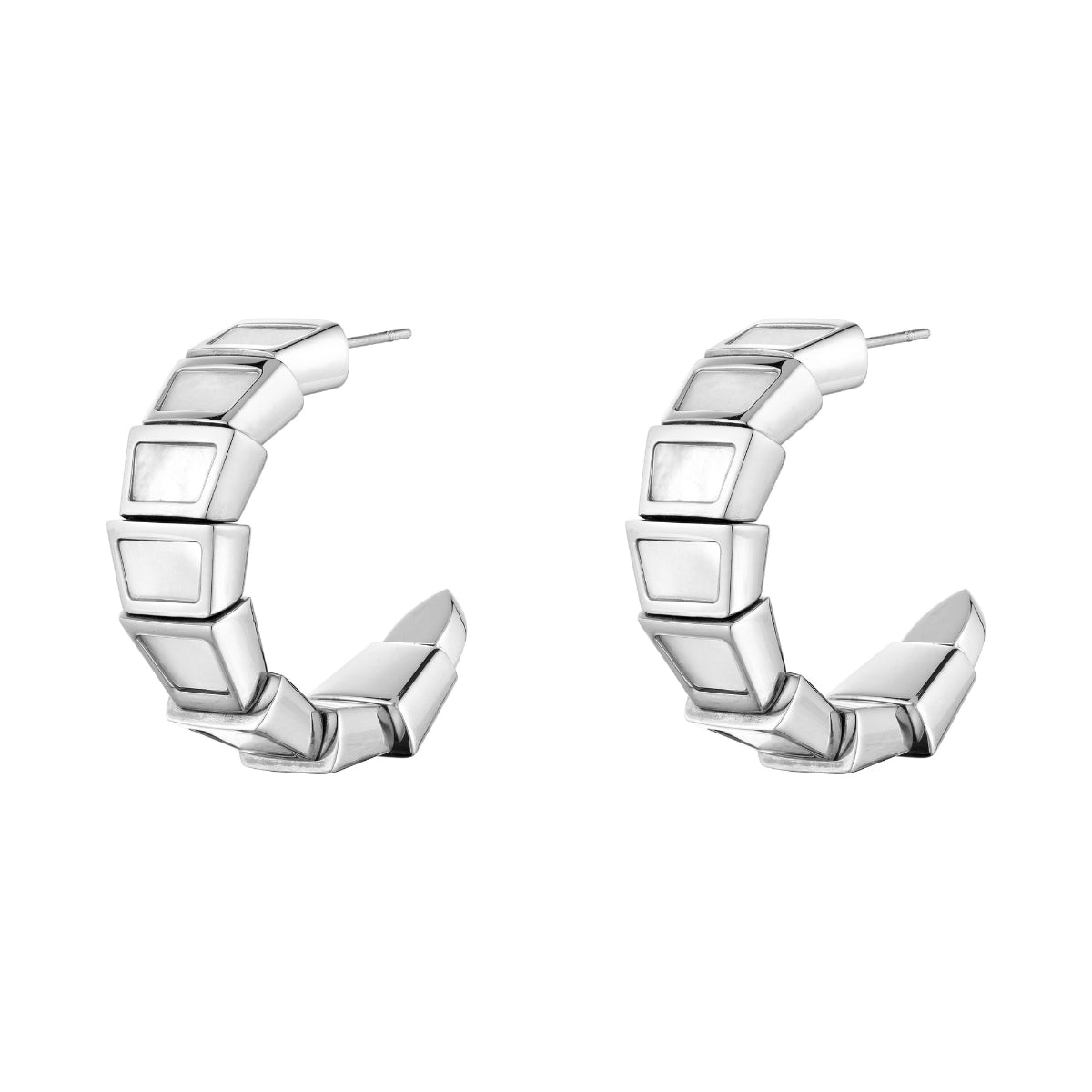 Argola Madrepérola Ródio