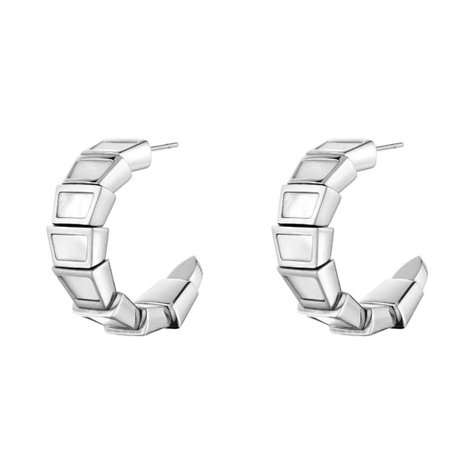 Argola Madrepérola Ródio