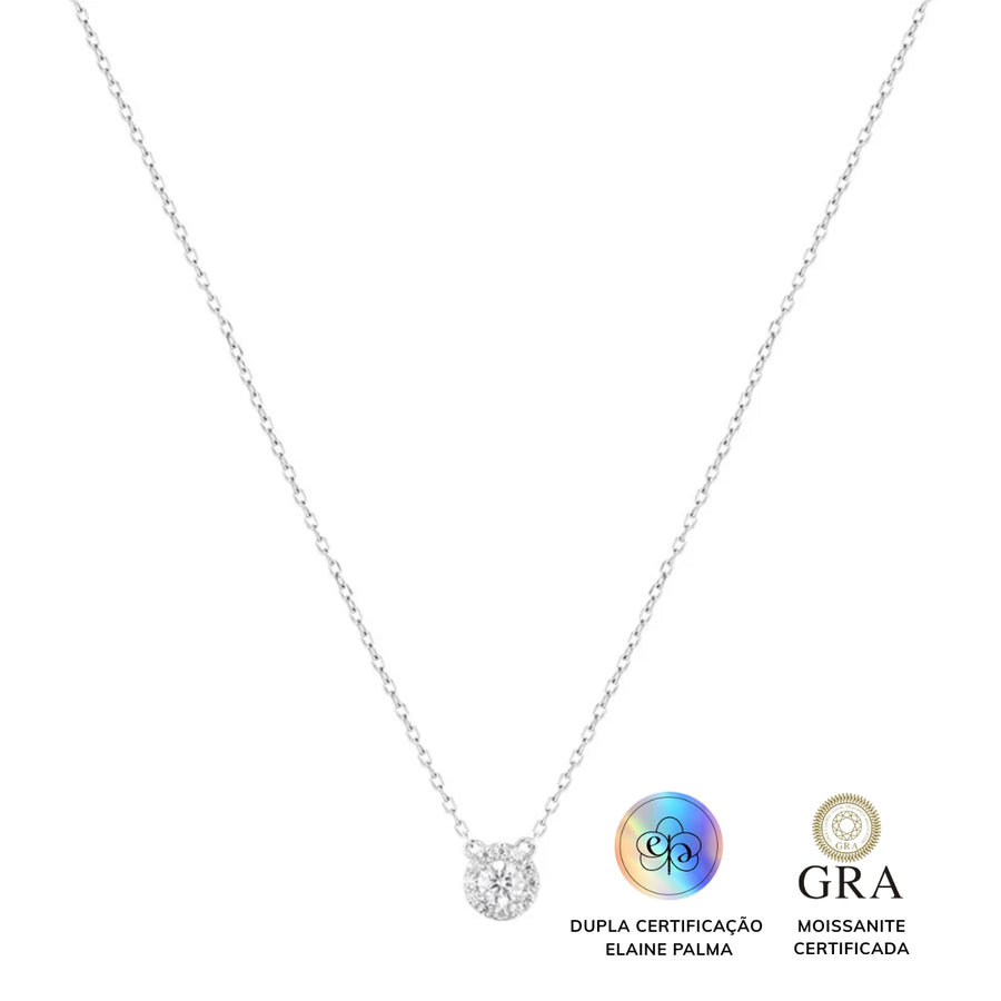 Colar Brilho Glam Moissanite 0.3 ct