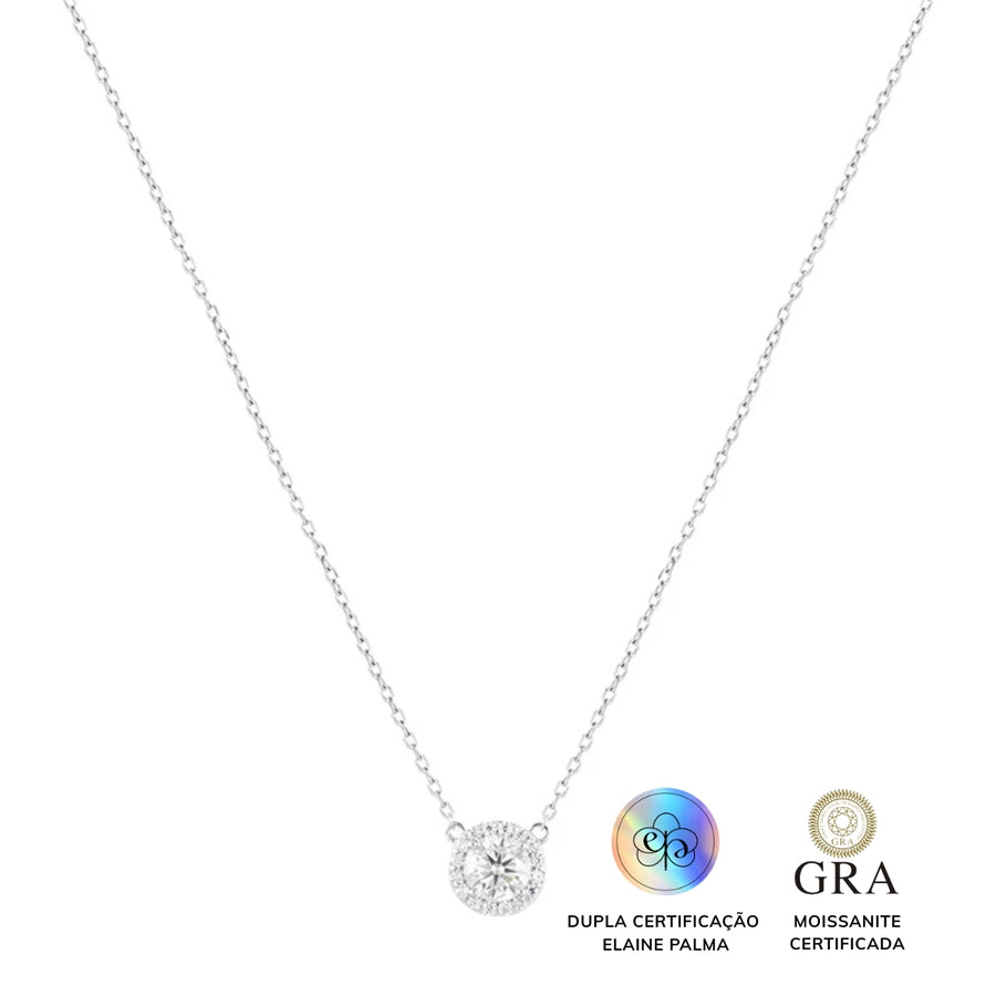Colar Brilho Glam Moissanite 0.8 ct