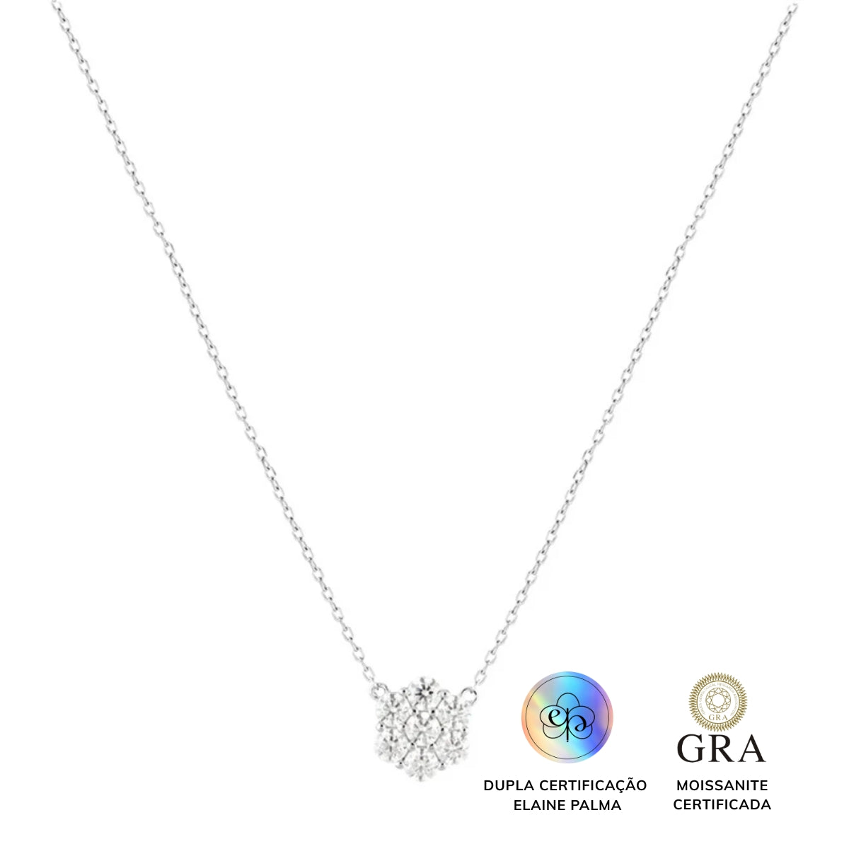 Colar Jardim Glam Moissanite 1.4 ct