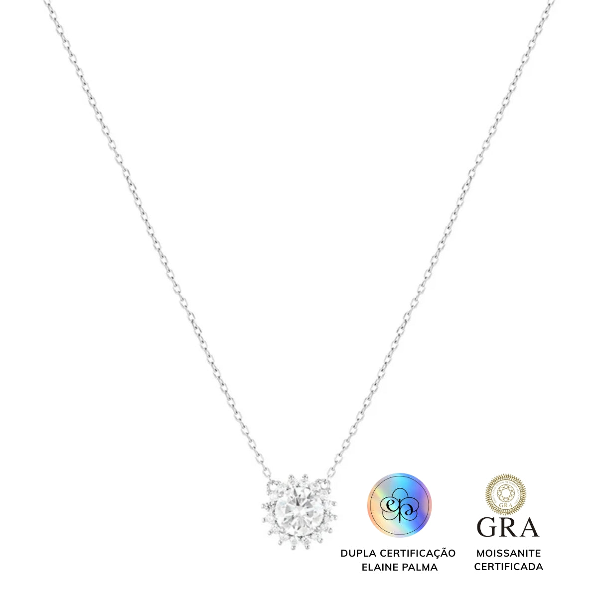 Colar Solaris Glam Moissanite 1.2 ct