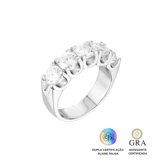 Anel Aparador Glam Moissanite 2.5 ct