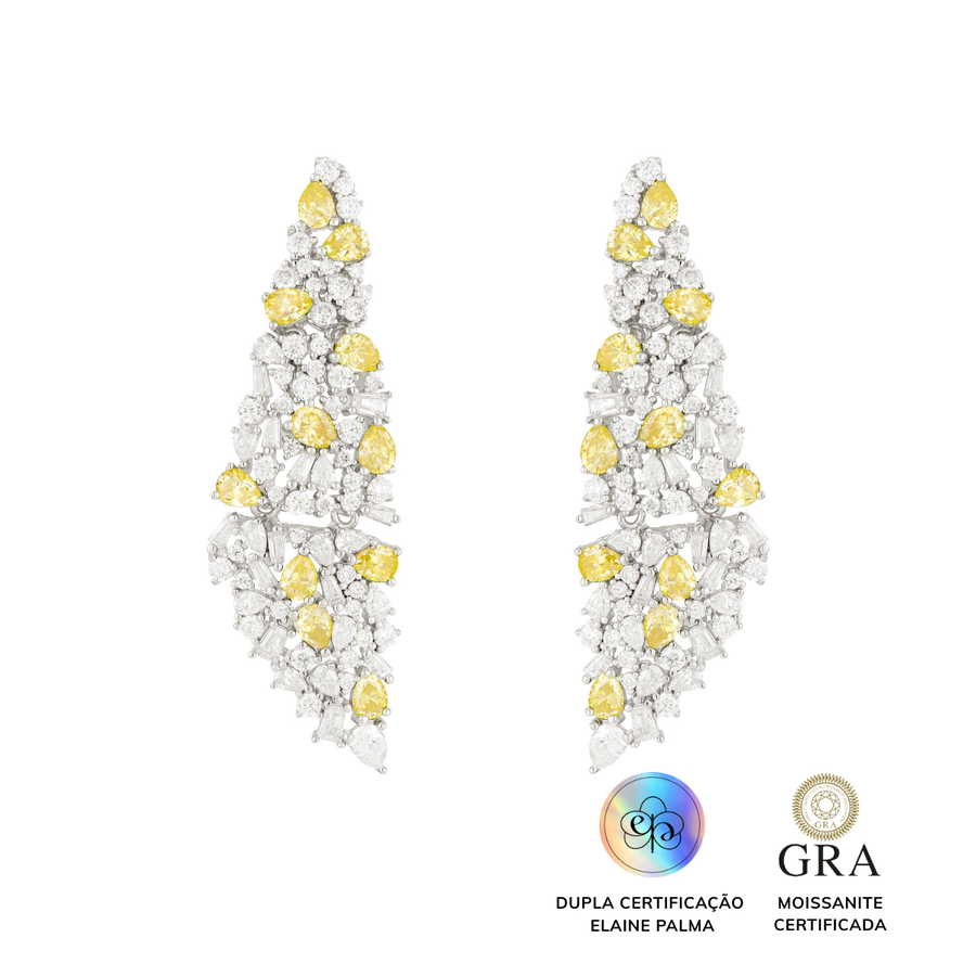 Brinco Véu Glam Moissanite 13.3 ct