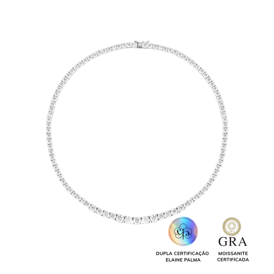 Colar Riviera Degrade Glam Moissanite 32.9 ct