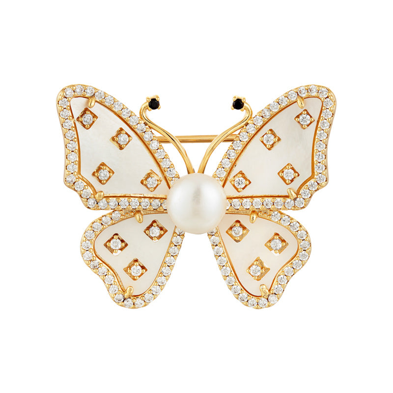 Broche Borboleta Madréperola