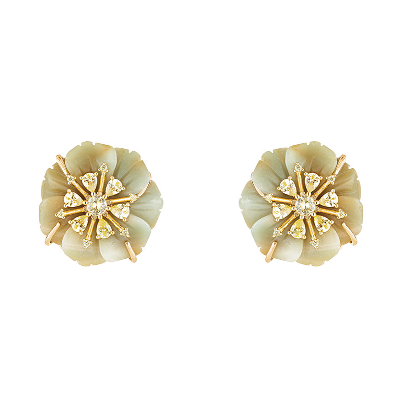 Brinco Flor Calcedônia