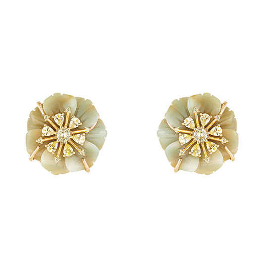 Brinco Flor Calcedônia