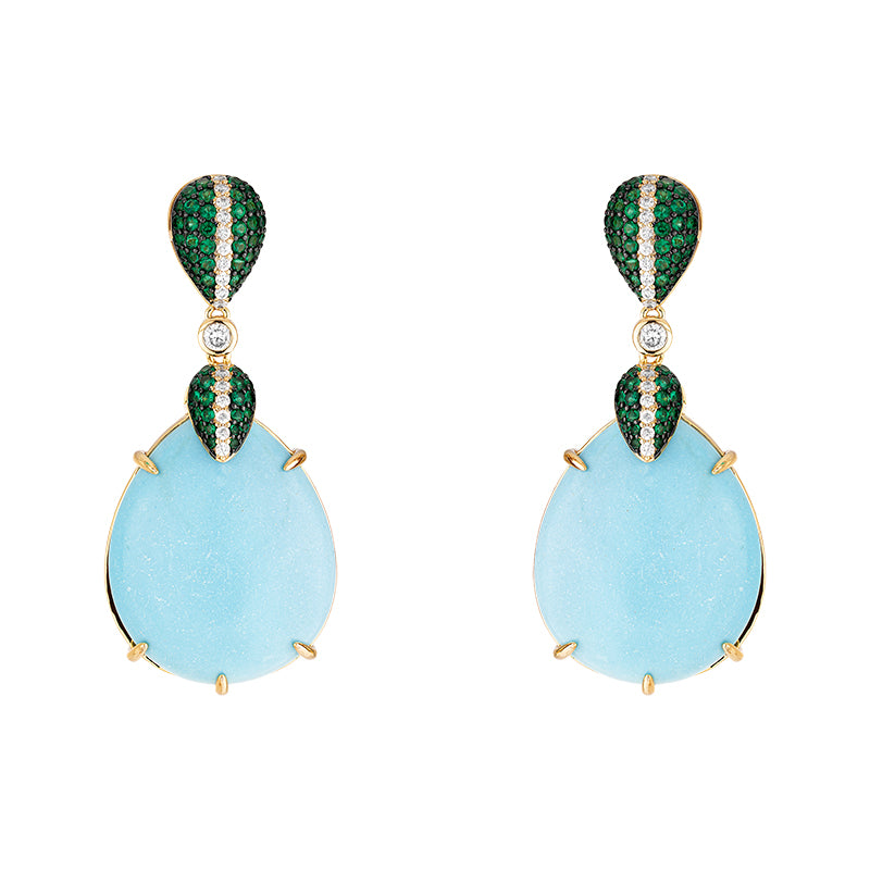 Brinco Passagem Turquesa