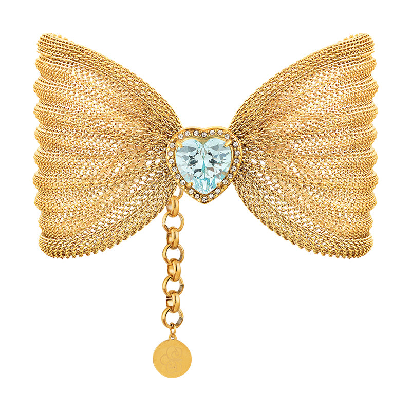 Bracelete Malha Laço Coração