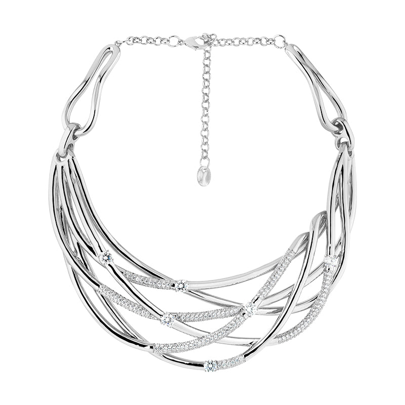 Colar Entrelaces Ródio