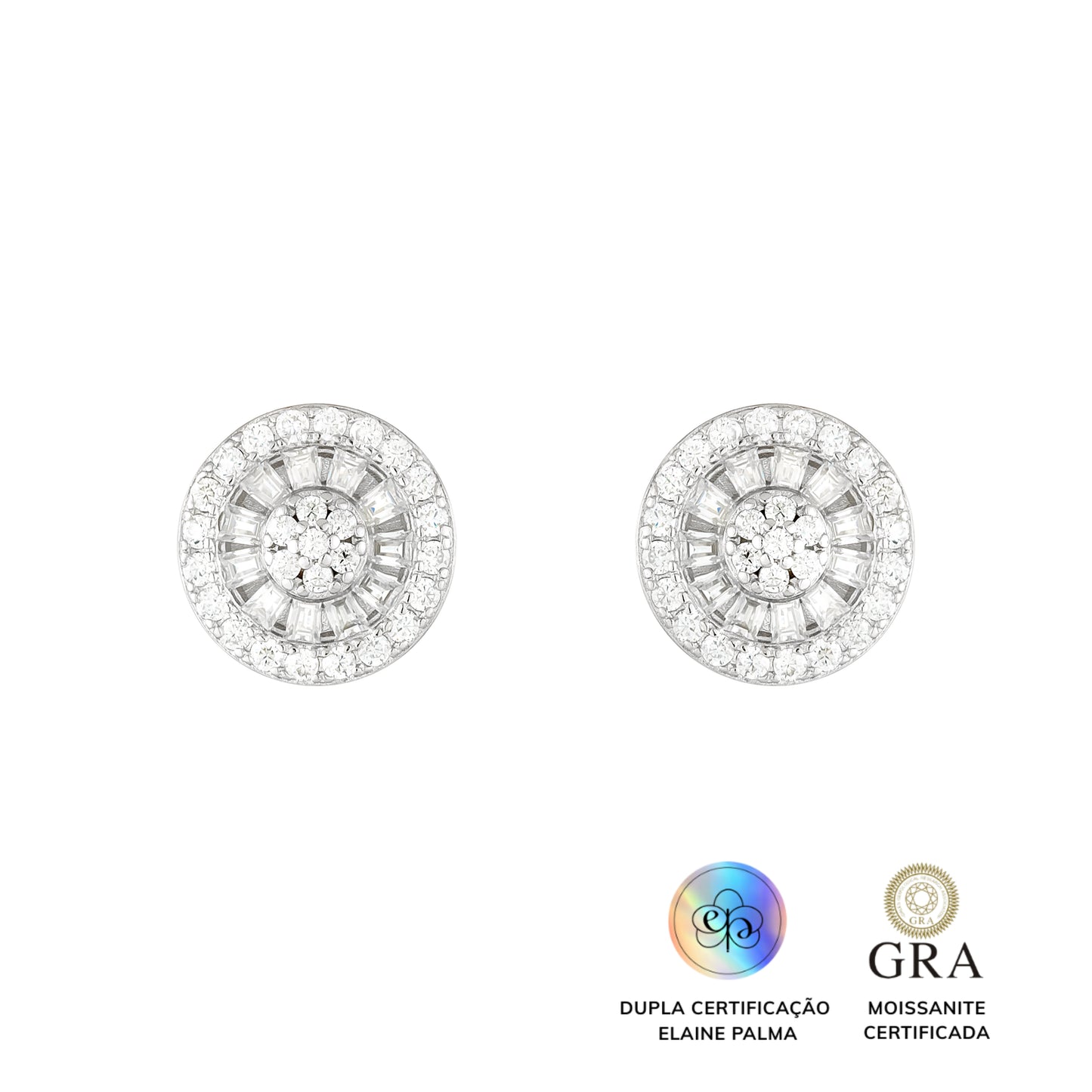 Brinco Pizza Glam Moissanite 0.734 ct