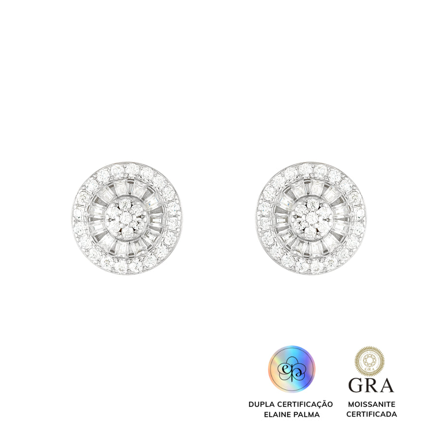 Brinco Pizza Glam Moissanite 0.734 ct