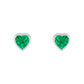 Brinco Coração Emerald Lab Grown Glam Moissanite