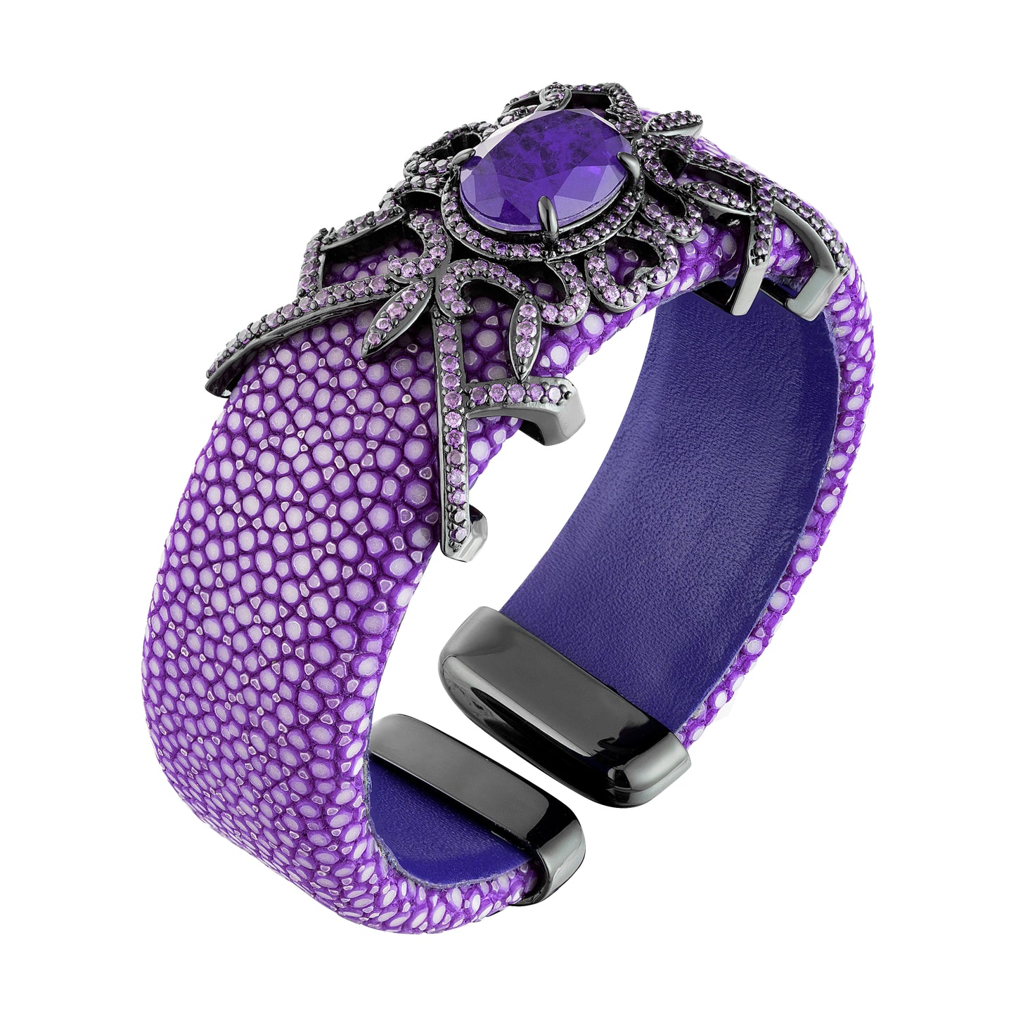 Bracelete Galuchat Amsterdã Purple