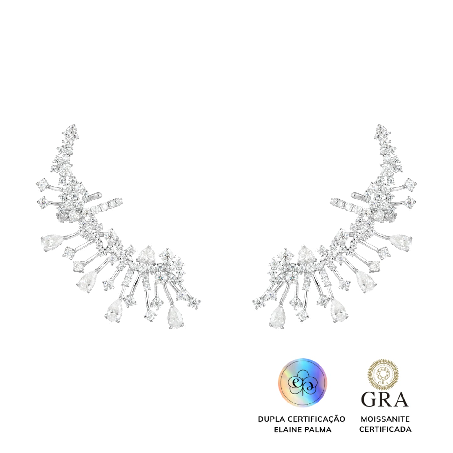 Earcuff Stars Glam Moissanite