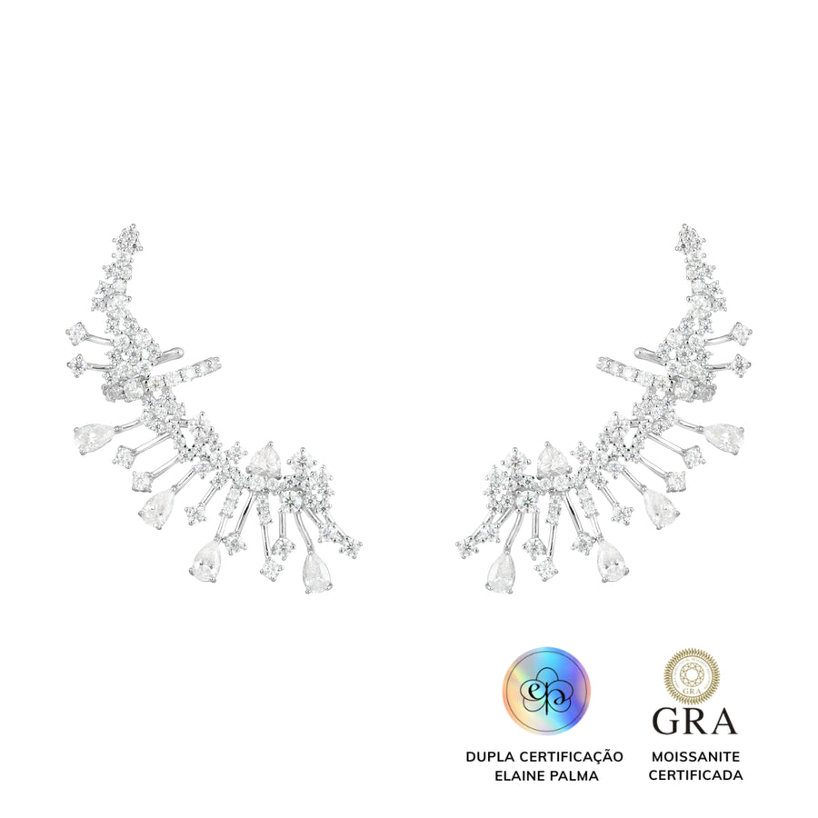 Earcuff Stars Glam Moissanite