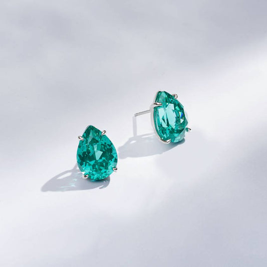 Brinco Gota Turmalina Paraíba Lab Grown