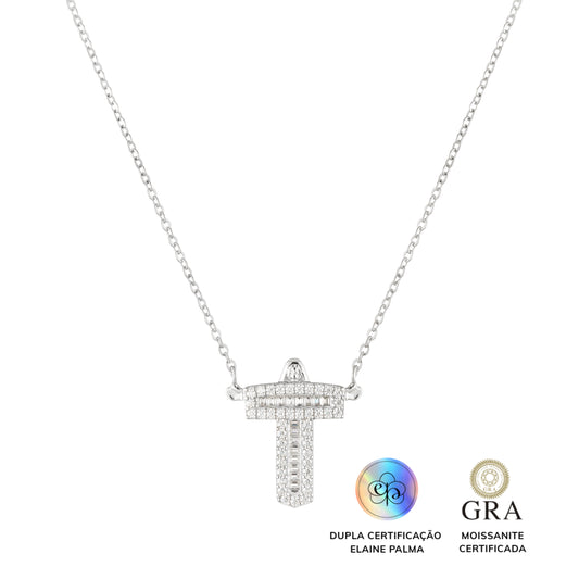 Colar Cristo Redentor Glam Moissanite 0.45 ct