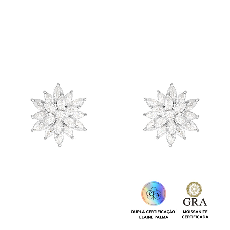 Brinco Brilho Glam Moissanite 8.56 ct