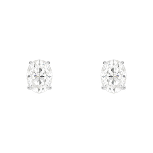 Brinco Oval Glam Moissanite 4 ct