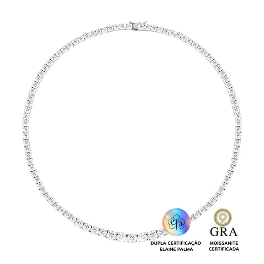 Colar Riviera Degrade Glam Moissanite 32.9 ct