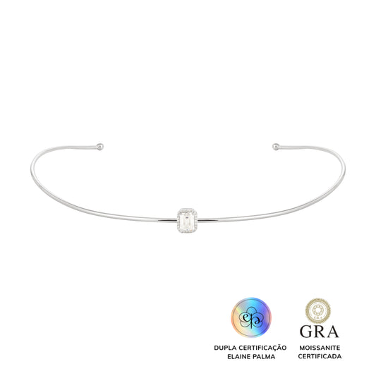 Colar Choker Aro Glam Moissanite 2.14 ct