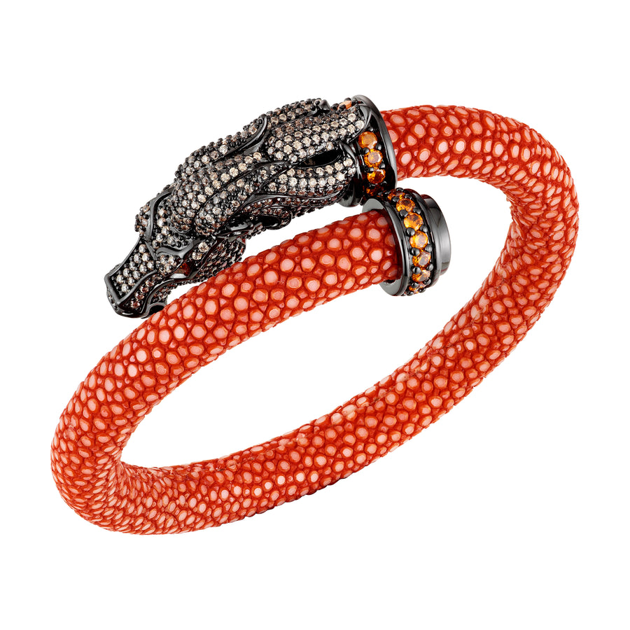 Bracelete Galuchat Cheval Coral