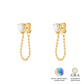 Brinco Gota Duo Glam Moissanite Dourado