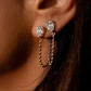 Brinco Gota Duo Glam Moissanite Dourado