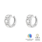 Argola Glam Cravejada Moissanite