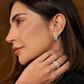 Argola Glam Cravejada Moissanite