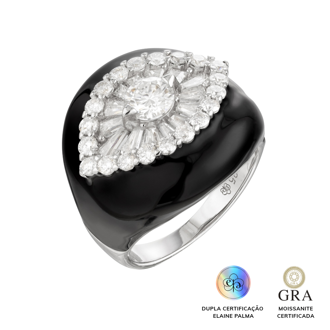 Anel Olho Glam Moissanite