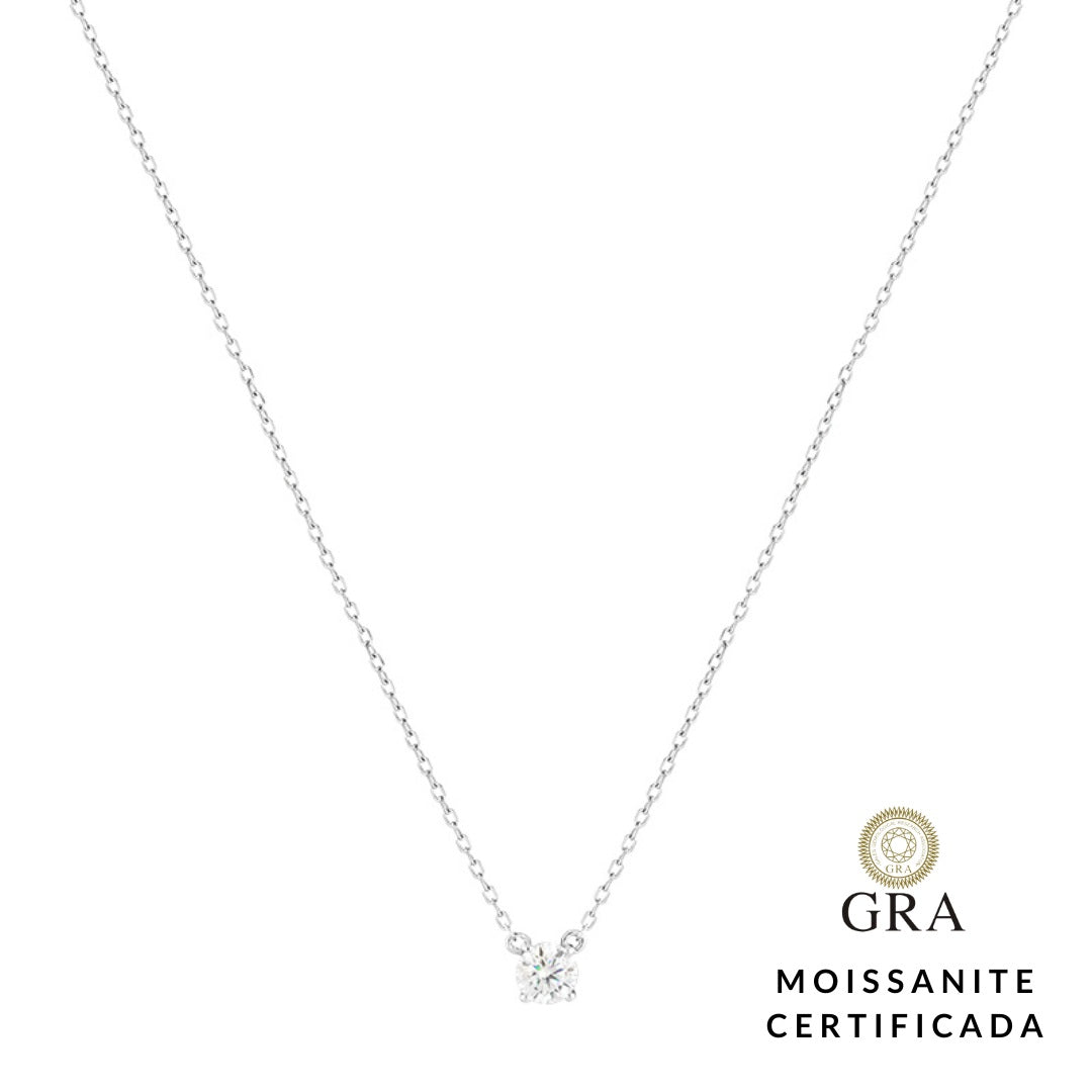 Colar Ponto Luz Glam Moissanite 0.5 ct