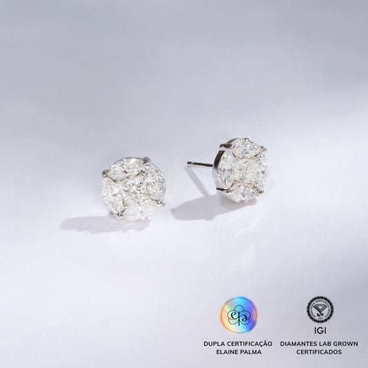 Brinco Ilusion com Diamante de Laboratório 2,25 ct