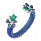 Bracelete Galuchat Orquídea Azul